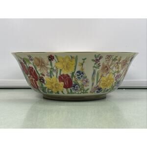 Vintage Lenox The Flower Blossom Collection Serving Bowl Floral Pattern